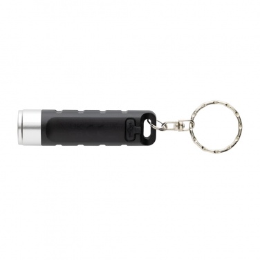 Logo trade promotional giveaways image of: Globix RCS recycled plastic USB re-chargeable keychain torch