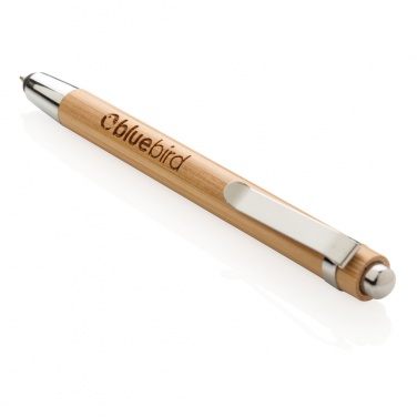 Logo trade corporate gifts image of: Bamboo stylus pen