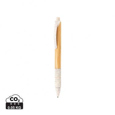 Logo trade promotional merchandise picture of: Bamboo & wheat straw pen