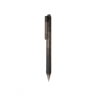 Logo trade promotional merchandise photo of: X9 frosted pen with silicone grip