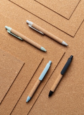 Logo trade promotional items image of: Write wheatstraw and cork pen