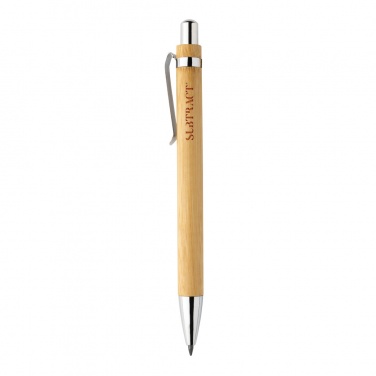 Logo trade promotional products image of: Pynn bamboo infinity pen