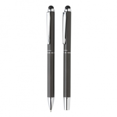 Logo trade promotional items image of: Swiss Peak deluxe pen set in PU pouch