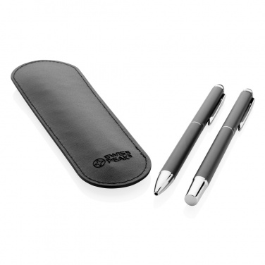 Logotrade corporate gift image of: Swiss Peak deluxe pen set in PU pouch