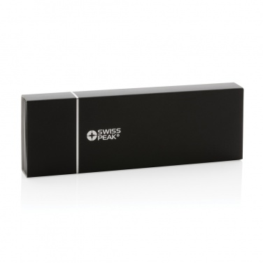 Logo trade corporate gifts picture of: Swiss Peak deluxe pen set in PU pouch