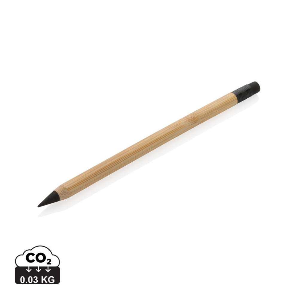 Logotrade promotional gift picture of: Bamboo infinity pencil with eraser