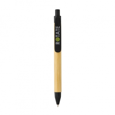 Logo trade promotional merchandise image of: Write responsible recycled paper barrel pen