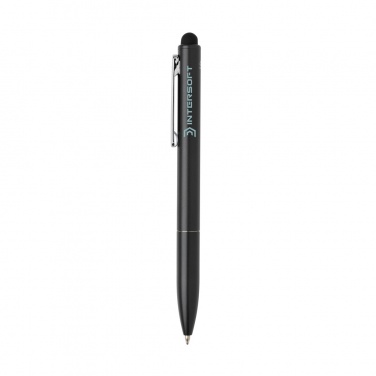 Logo trade promotional merchandise photo of: Kymi RCS certified recycled aluminium pen with stylus
