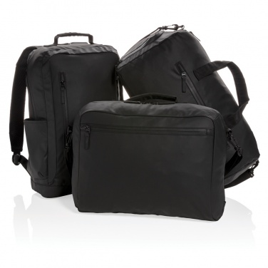 Logotrade promotional gift picture of: Fashion black weekend bag PVC free