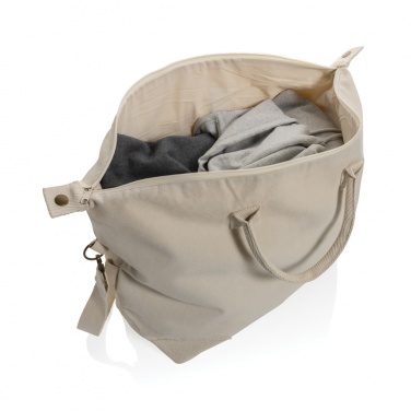 Logo trade promotional giveaway photo of: Kezar AWARE™ 500 gsm recycled canvas deluxe weekend bag