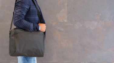 Logo trade corporate gift photo of: Fashion black 15.6" laptop bag PVC free