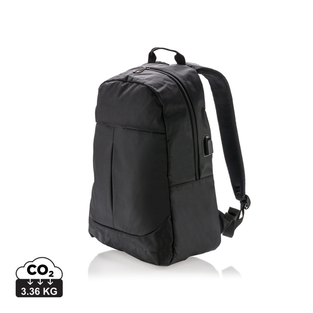 Logo trade business gifts image of: Power USB laptop backpack
