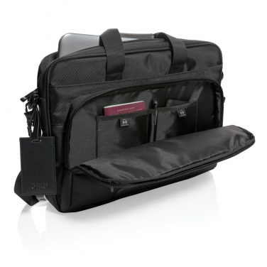 Logo trade promotional gifts image of: Swiss Peak RPET Voyager RFID 15.6" laptop bag