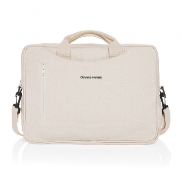 Logo trade corporate gifts image of: Laluka AWARE™ recycled cotton 15.4 inch laptop bag
