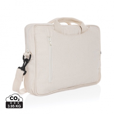 Logotrade promotional item image of: Laluka AWARE™ recycled cotton 15.4 inch laptop bag