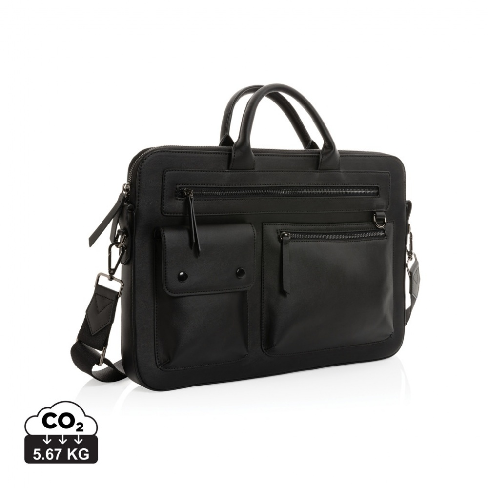 Logotrade promotional giveaway image of: Swiss Peak GRS recycled PU 14 inch laptop bag