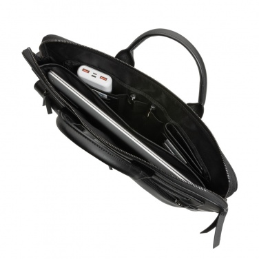 Logotrade promotional item picture of: Swiss Peak GRS recycled PU 14 inch laptop bag