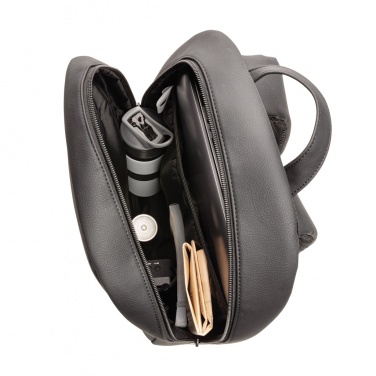 Logo trade promotional giveaway photo of: Swiss Peak deluxe PU laptop backpack PVC free