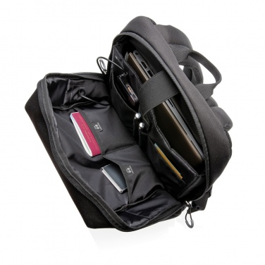 Logo trade promotional giveaways image of: Swiss Peak AWARE™ RFID and USB A laptop backpack
