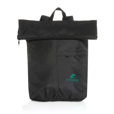 Logo trade promotional merchandise picture of: Dillon AWARE™ RPET lightweight foldable backpack