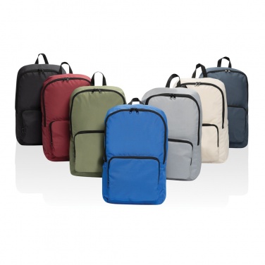 Logo trade promotional giveaways picture of: Dillon AWARE™ RPET foldable classic backpack