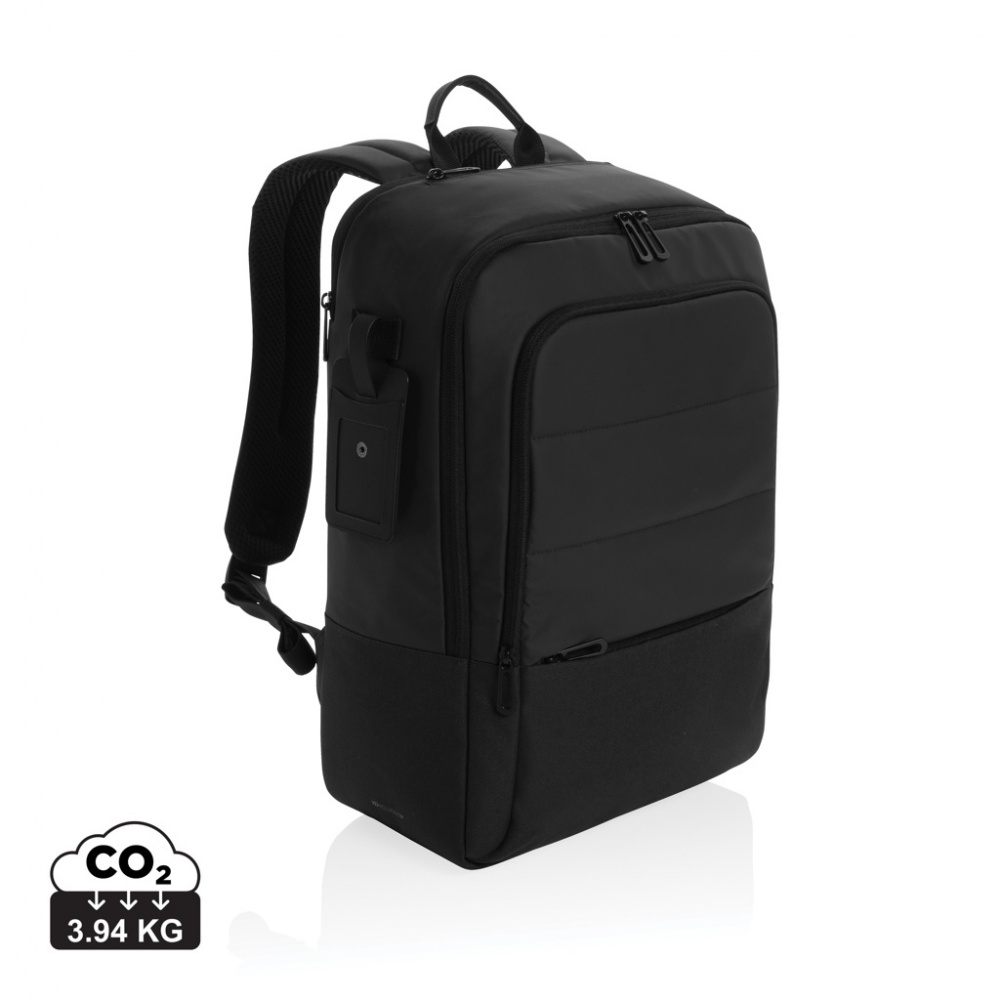 Logo trade promotional products image of: Armond AWARE™ RPET 15.6 inch deluxe laptop backpack
