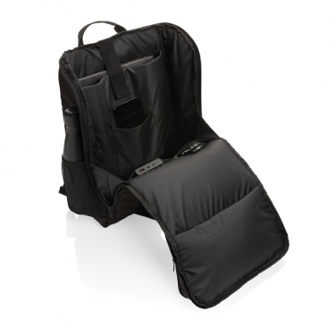 Logotrade promotional item picture of: Pedro AWARE™ RPET deluxe backpack with 5W solar panel