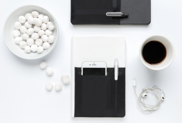 Logo trade promotional product photo of: A5 Deluxe notebook with smart pockets