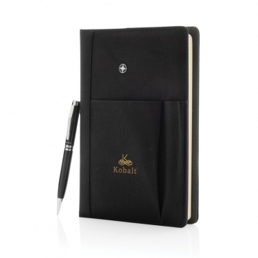 Logotrade promotional giveaway image of: Refillable notebook and pen set