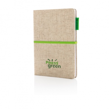 Logo trade promotional gifts image of: A5 jute notebook
