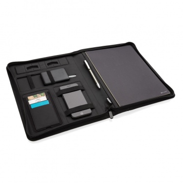 Logotrade business gift image of: Air 5W wireless charging portfolio A4 w/ 5000 mAh powerbank