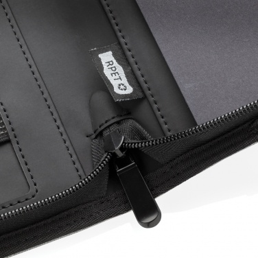 Logo trade corporate gifts image of: Air 5W wireless charging portfolio A4 w/ 5000 mAh powerbank