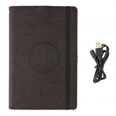 Logo trade promotional items image of: Air 5W wireless charging refillable journal cover A5