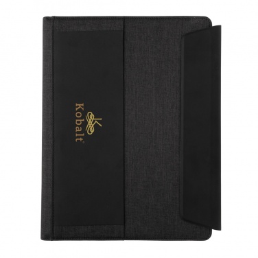 Logo trade promotional item photo of: Fiko 5W wireless charging portfolio A4 with powerbank