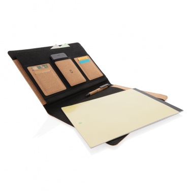 Logo trade corporate gift photo of: Deluxe cork portfolio A4 with pen