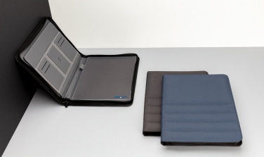 Logo trade promotional giveaways image of: Impact AWARE™ RPET A4 portfolio with zipper
