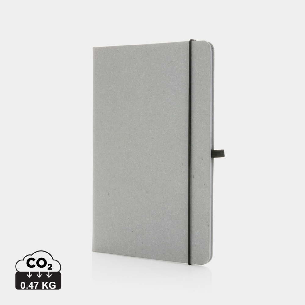 Logo trade promotional product photo of: Recycled leather hardcover notebook A5