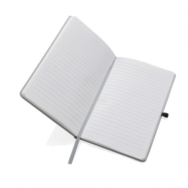 Logo trade promotional giveaways image of: Recycled leather hardcover notebook A5
