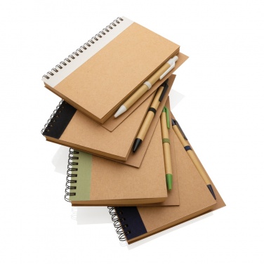 Logotrade promotional gift picture of: Kraft spiral notebook with pen