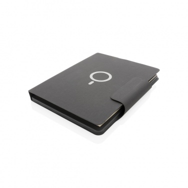 Logo trade promotional merchandise photo of: Artic Magnetic 10W wireless charging A4 portfolio