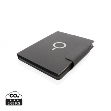 Logo trade promotional item photo of: Artic Magnetic 10W wireless charging A4 portfolio