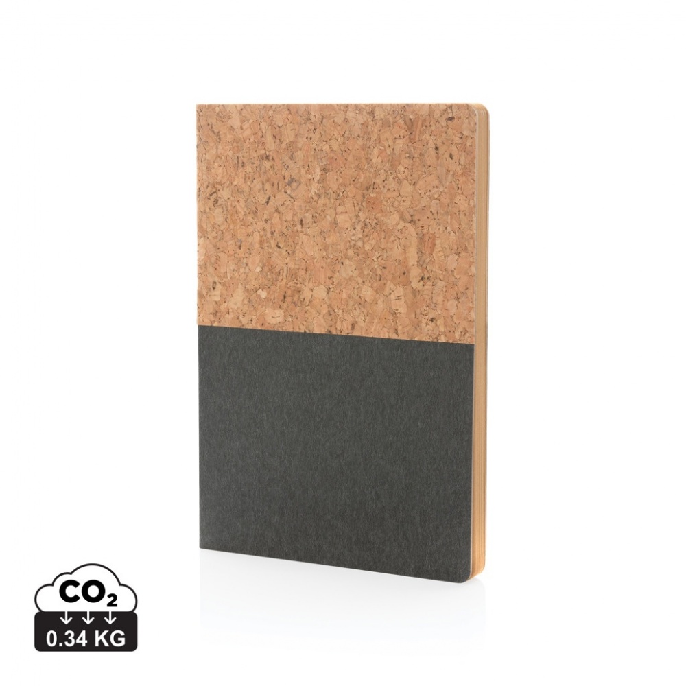 Logotrade business gift image of: A5 cork & kraft notebook