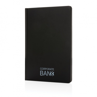 Logo trade promotional merchandise image of: A5 Impact stone paper hardcover notebook