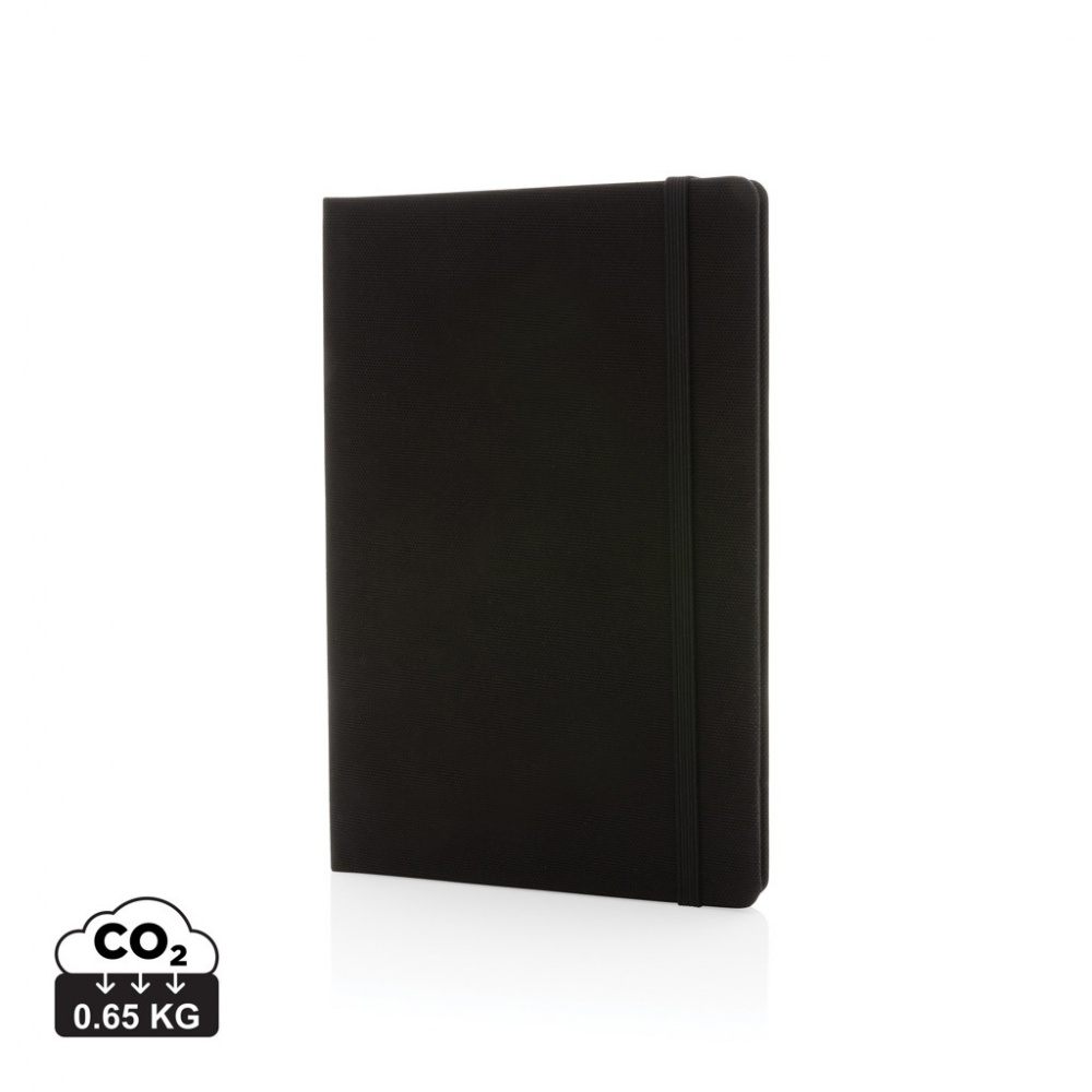 Logo trade business gifts image of: GRS certified RPET A5 notebook