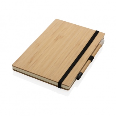 Logotrade promotional giveaway image of: Bamboo notebook and infinity pencil set