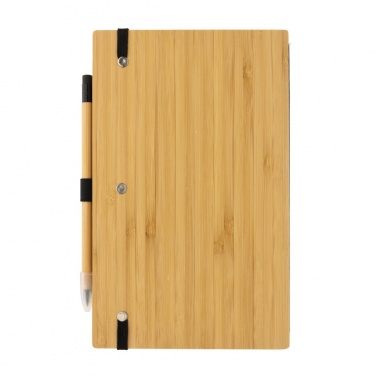 Logotrade corporate gift picture of: Bamboo notebook and infinity pencil set