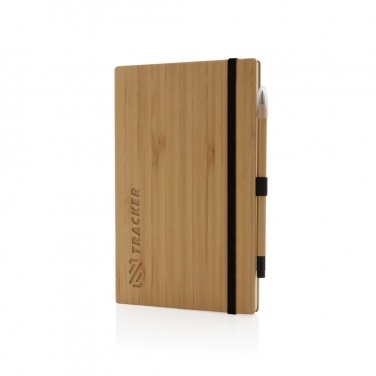 Logotrade promotional merchandise picture of: Bamboo notebook and infinity pencil set