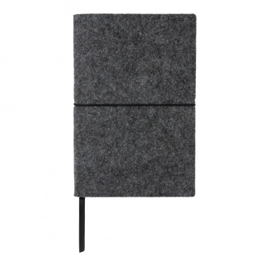 Logo trade promotional product photo of: GRS certified recycled felt A5 softcover notebook