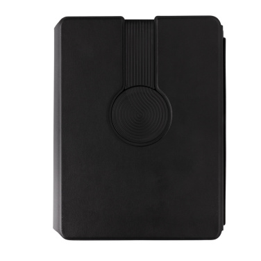 Logotrade promotional product image of: Swiss Peak RCS rePU notebook with 2-in-1 wireless charger