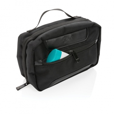 Logotrade promotional product picture of: Swiss Peak AWARE™ RPET Voyager toiletry bag